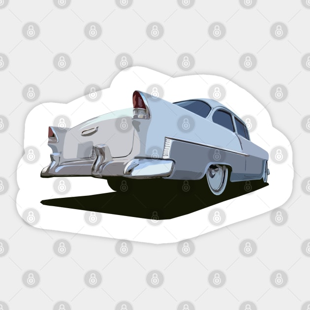 1955 Chevy Belair - stylized Sticker by mal_photography